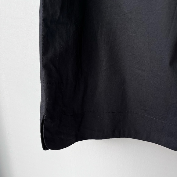 NWT J. Crew Off the Shoulder Black Cotton Poplin Dress - Picture 6 of 8